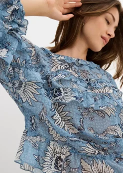 Chiffonbluse mit Rüschen
