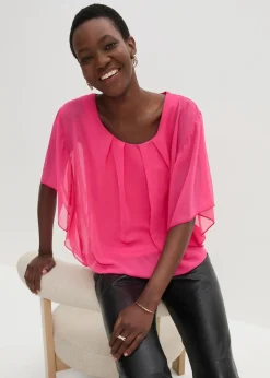 Chiffonbluse mit Untertop