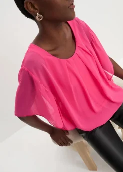 Chiffonbluse mit Untertop