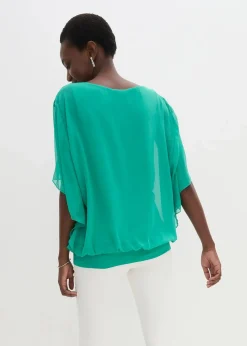Chiffonbluse mit Untertop