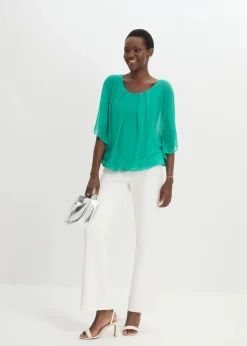 Chiffonbluse mit Untertop