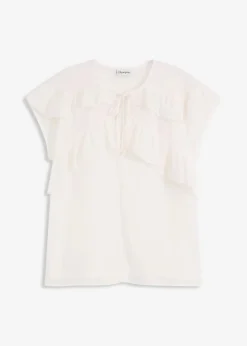 Chiffonbluse mit Volants