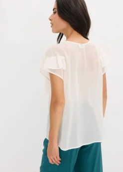 Chiffonbluse mit Volants