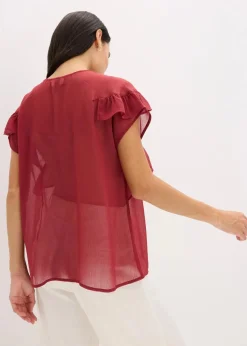 Chiffonbluse mit Volants