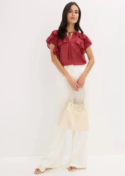 Chiffonbluse mit Volants