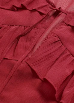 Chiffonbluse mit Volants