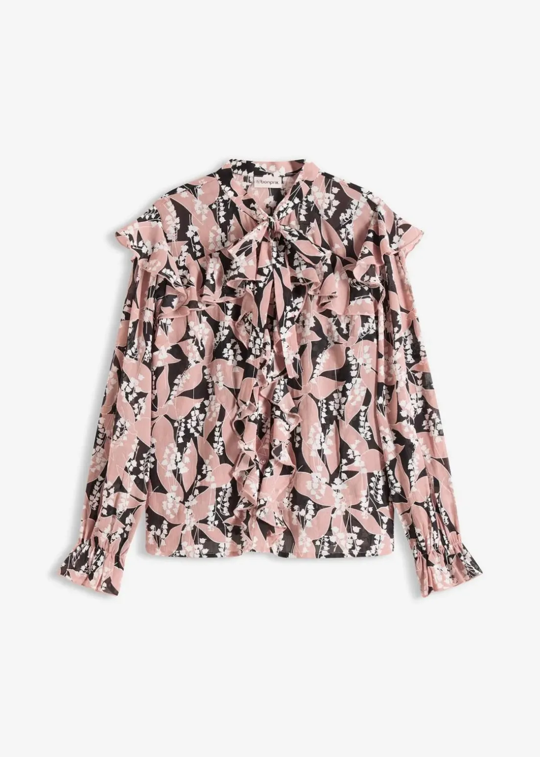 Chiffonbluse mit Volants