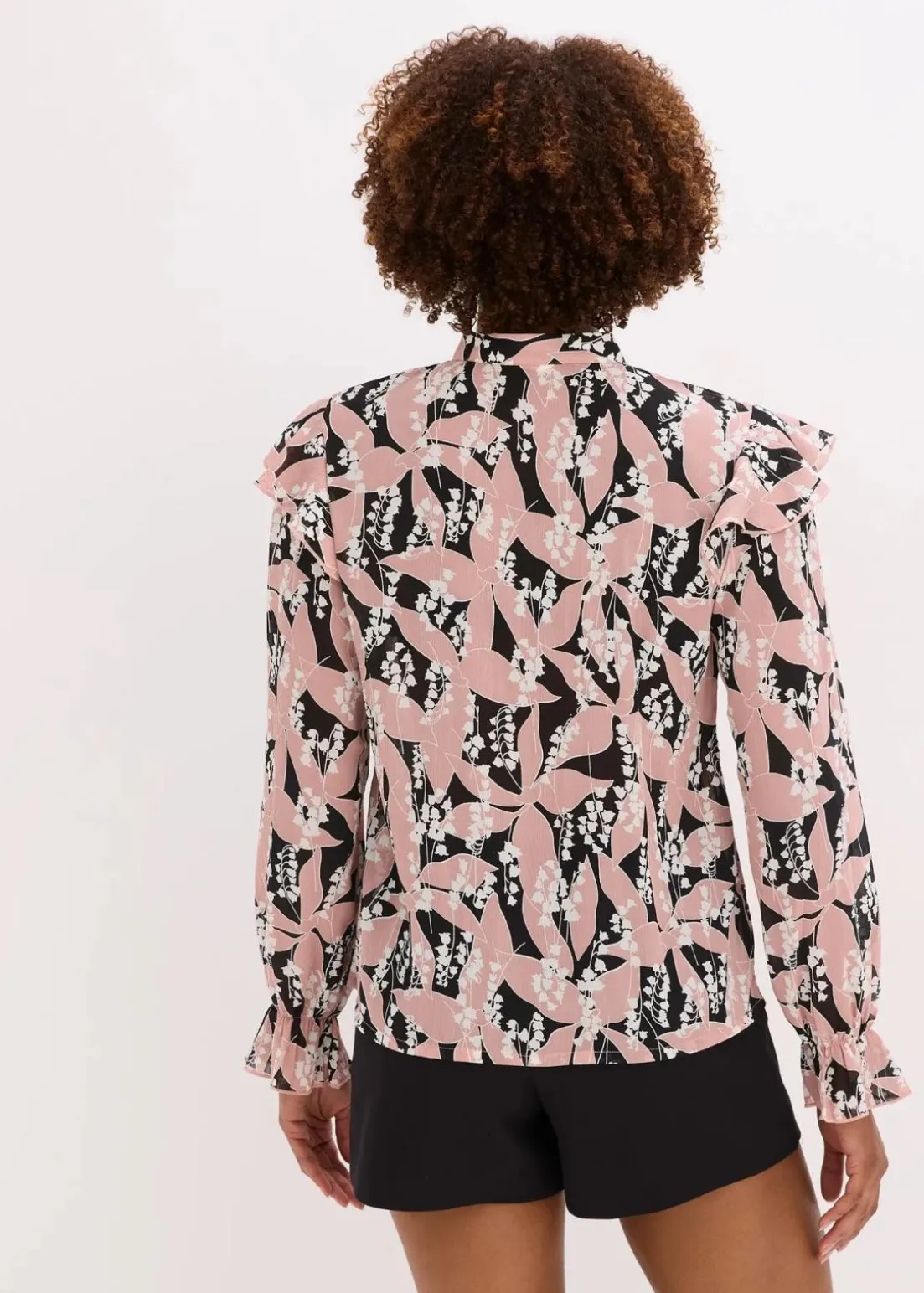 Chiffonbluse mit Volants