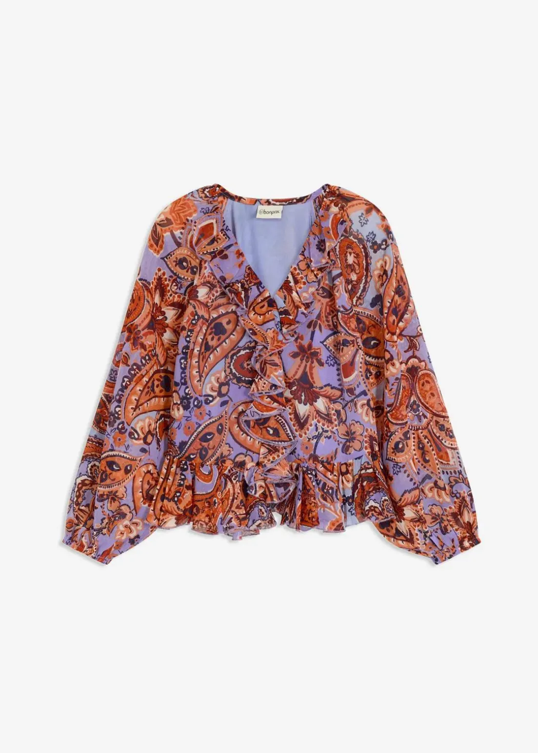 Chiffonbluse mit Volants