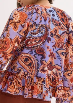 Chiffonbluse mit Volants