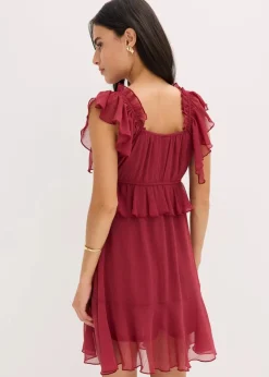 Chiffonkleid in A-Linie