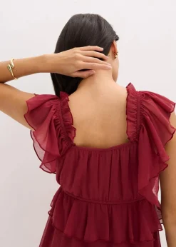 Chiffonkleid in A-Linie