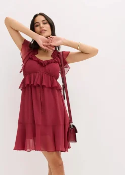 Chiffonkleid in A-Linie