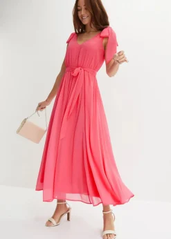 Chiffonkleid mit Schleifendetails