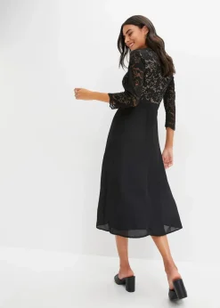 Chiffonkleid mit Spitze