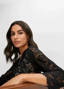 Chiffonkleid mit Spitze