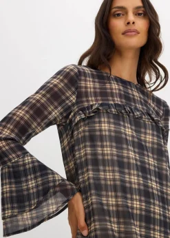 Chiffonkleid mit Volants