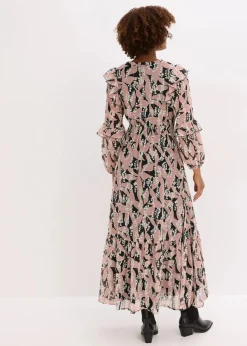 Chiffonkleid mit Volants