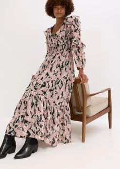 Chiffonkleid mit Volants