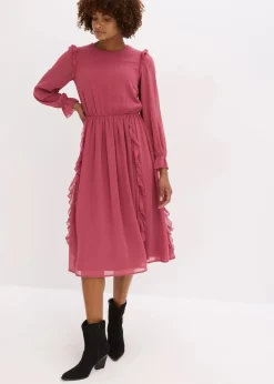 Chiffonkleid mit Volants