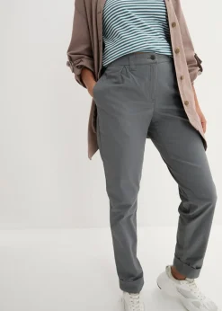 Chinohose aus Baumwolle, knöchellang