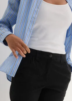 Chinohose aus Baumwolle, knöchellang