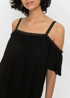 Cold-Shoulder-Shirt aus softer Viskose