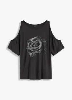 Cold-Shoulder-Shirt aus Viskose