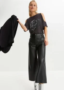 Cold-Shoulder-Shirt aus Viskose