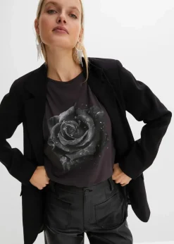 Cold-Shoulder-Shirt aus Viskose