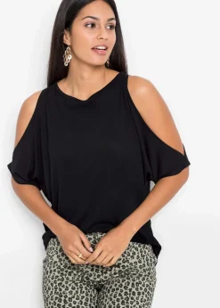 Cold-Shoulder-Shirt aus Viskose