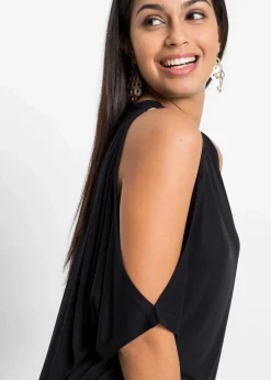Cold-Shoulder-Shirt aus Viskose