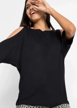 Cold-Shoulder-Shirt aus Viskose