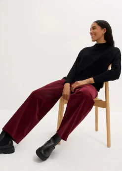 Cordhose mit Bequembund, High Waist