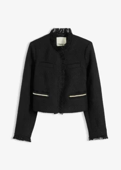 Cropped Bouclé-Blazer