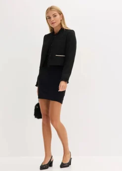Cropped Bouclé-Blazer