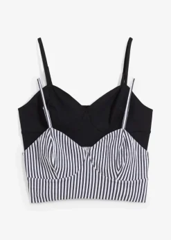 Cropped Top aus reiner Bio-Baumwolle (2er Pack)