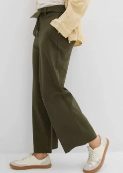 Culotte aus luftigem Leinen-Mix