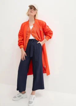 Culotte aus luftigem Leinen-Mix