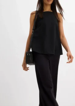 Culotte mit elastischem Bund aus Viskose-Mix