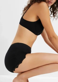 Damen Boxer aus leichter Baumwolle mit Spitze (3er Pack)