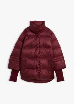 Daunenjacke mit recycelten Daunen​ und Strickärmeln