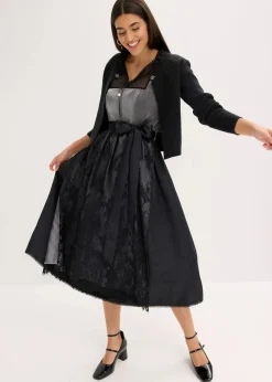 Dirndl mit glänzendem Mieder (2-tlg.Set)