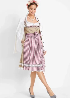Dirndl mit Schürze, knieumspielend (2-tlg. Set)