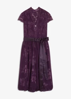 Dirndl mit Stickerei und Samtrock (2-tlg.Set)