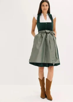 Dirndlbluse mit Stehkragen und Rüschen-Ärmel