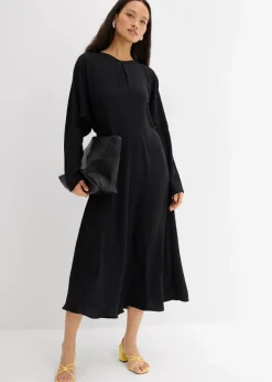 Drapiertes Midikleid