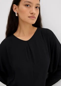 Drapiertes Midikleid