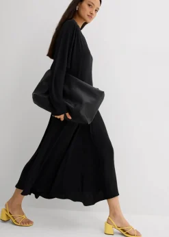 Drapiertes Midikleid