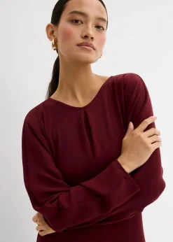 Drapiertes Midikleid